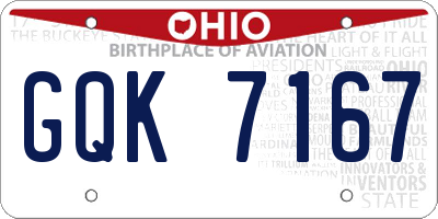 OH license plate GQK7167