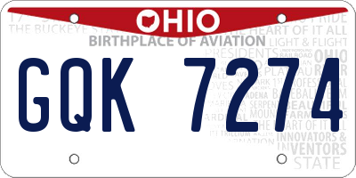 OH license plate GQK7274