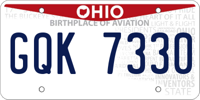 OH license plate GQK7330
