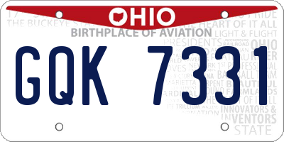 OH license plate GQK7331