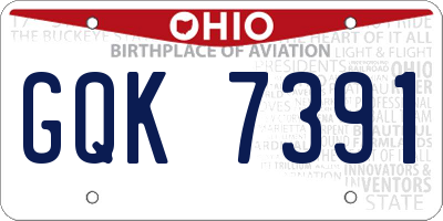 OH license plate GQK7391
