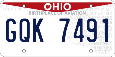 OH license plate GQK7491