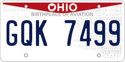 OH license plate GQK7499