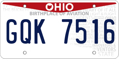 OH license plate GQK7516