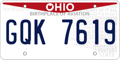 OH license plate GQK7619