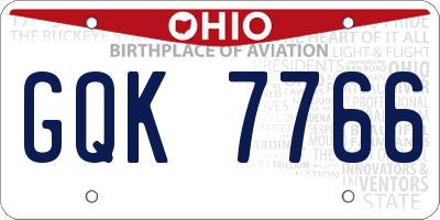 OH license plate GQK7766