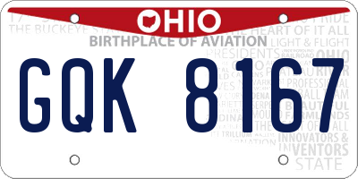 OH license plate GQK8167