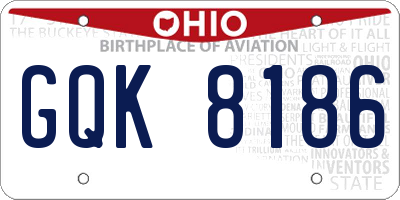OH license plate GQK8186