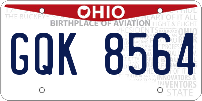 OH license plate GQK8564