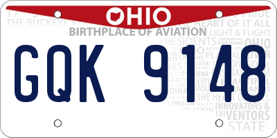 OH license plate GQK9148
