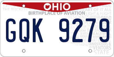 OH license plate GQK9279