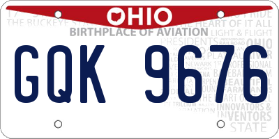 OH license plate GQK9676