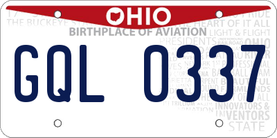OH license plate GQL0337