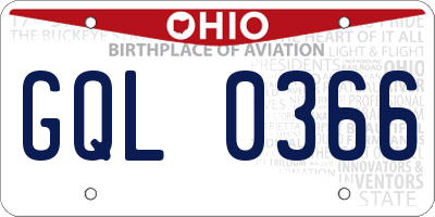 OH license plate GQL0366
