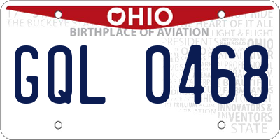 OH license plate GQL0468