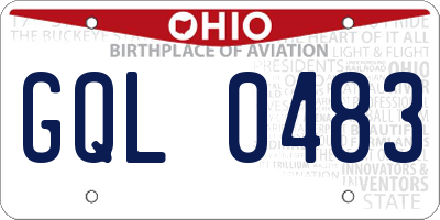 OH license plate GQL0483