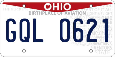 OH license plate GQL0621