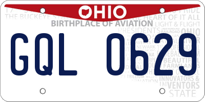 OH license plate GQL0629