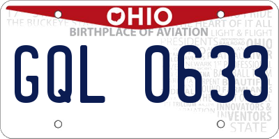 OH license plate GQL0633