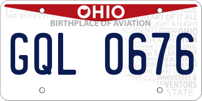 OH license plate GQL0676