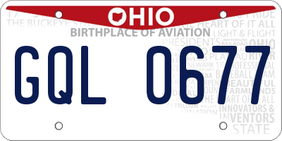OH license plate GQL0677