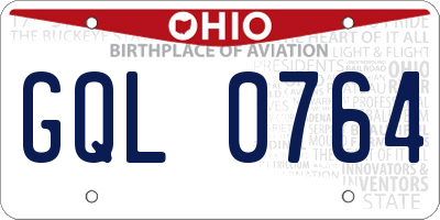 OH license plate GQL0764