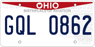 OH license plate GQL0862
