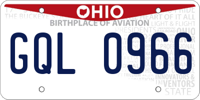OH license plate GQL0966