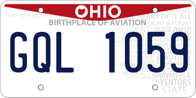 OH license plate GQL1059