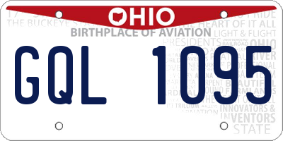 OH license plate GQL1095