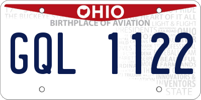 OH license plate GQL1122