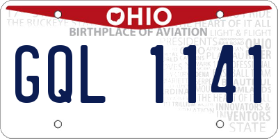 OH license plate GQL1141