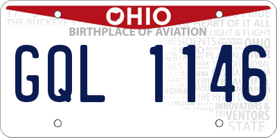 OH license plate GQL1146