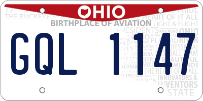OH license plate GQL1147