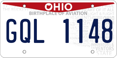 OH license plate GQL1148