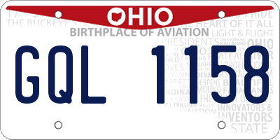 OH license plate GQL1158