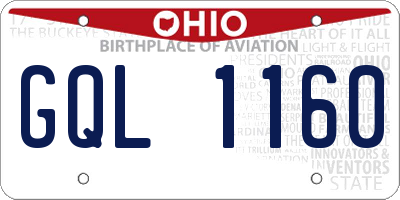 OH license plate GQL1160
