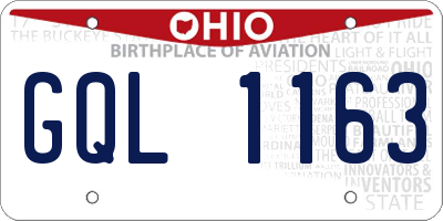 OH license plate GQL1163