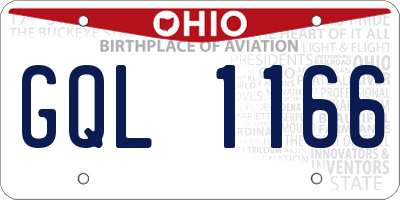 OH license plate GQL1166