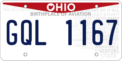 OH license plate GQL1167