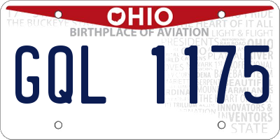 OH license plate GQL1175