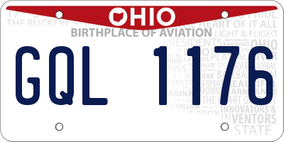 OH license plate GQL1176