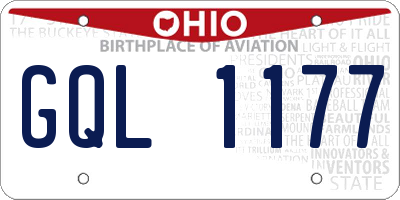 OH license plate GQL1177