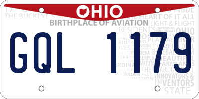 OH license plate GQL1179