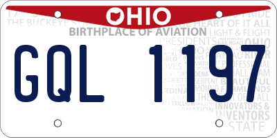 OH license plate GQL1197
