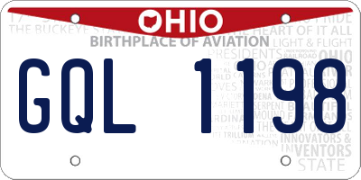 OH license plate GQL1198