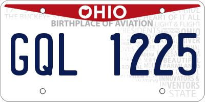 OH license plate GQL1225