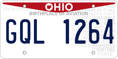 OH license plate GQL1264