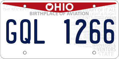 OH license plate GQL1266