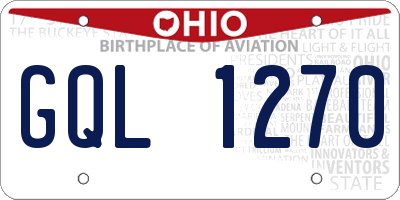 OH license plate GQL1270